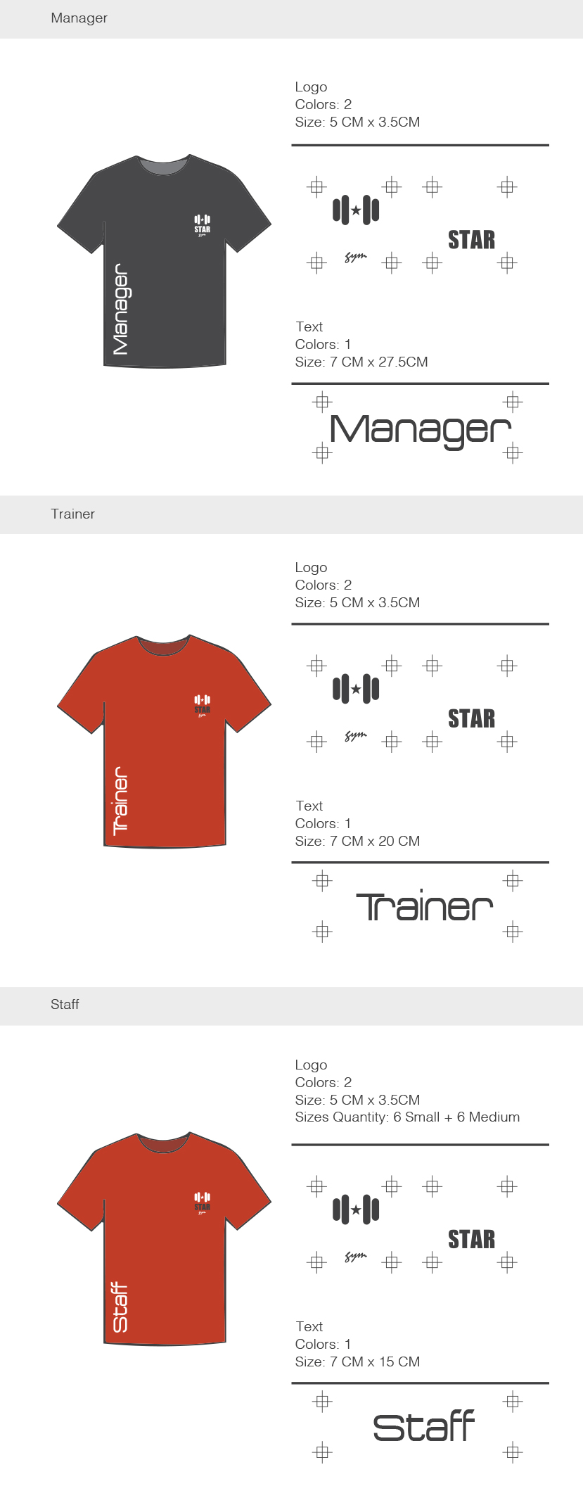 Gym t-shirt silkscreen design